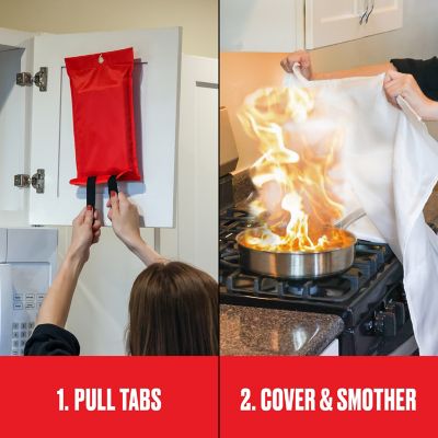 Image showing  Emergency Fiberglass Fire Blanket, 40 x 40in., 1 Pack