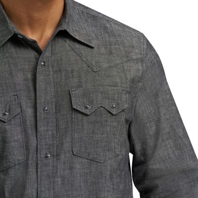 Image showing 2 th Wrangler Men's Cody Johnson Chambray Shirt