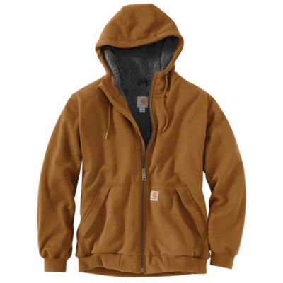 Carhartt Men's Rain Defender Relaxed Fit Midweight Sherpa-Lined Full-Zip Sweatshirt