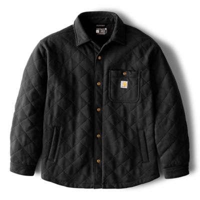 Image showing 0 th Carhartt Men's Rain Defender Loose Fit Heavyweight Quilted Snap Front Shirt Jacket