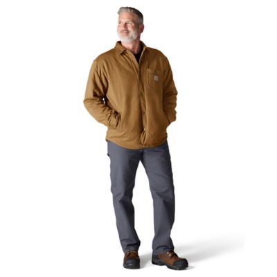 Image showing  Men's Rain Defender Loose Fit Heavyweight Quilted Snap Front Shirt Jacket