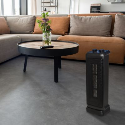 Image showing  Electric 17 in. 1,500/750W Oscillating Ceramic Tower Heater