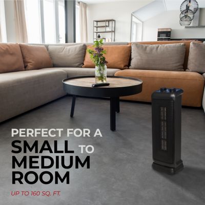 Image showing  Electric 17 in. 1,500/750W Oscillating Ceramic Tower Heater