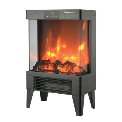 Image showing 5 th VisionAir 21 in. 1500/750W Fan-forced Electric Fireplace Heater With Flame Effect