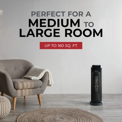 Image showing  23 in. 1500/750W Oscillating Digital Ceramic Tower Heater with Remote