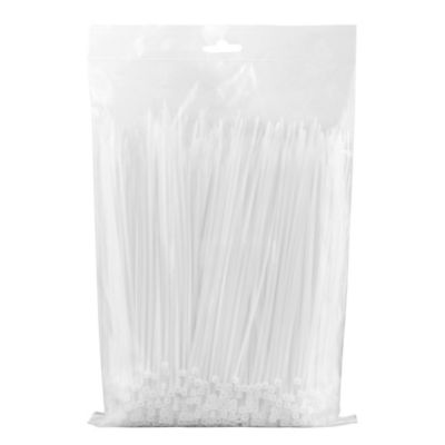 Image showing  6 in. and 8 in. Cable Ties, Clear, 1,000-Pack