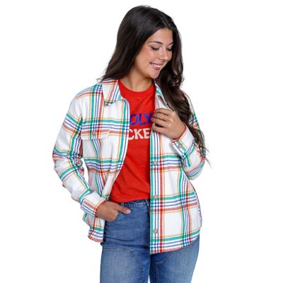 Molly Yeh Women's Flannel Plaid Shirt Jacket