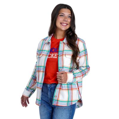 Image showing 1 th Molly Yeh Women's Multi Plaid Shirt Jacket