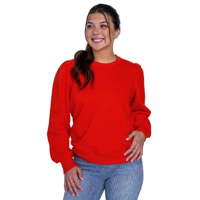 Molly Yeh Women's Puff-Sleeve Fleece Sweater