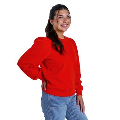Image showing  Women's Puff-Sleeve Fleece Sweater