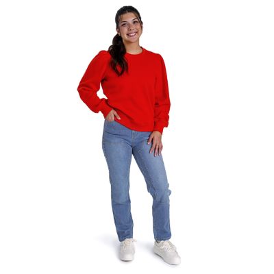 Image showing  Women's Puff-Sleeve Fleece Sweater