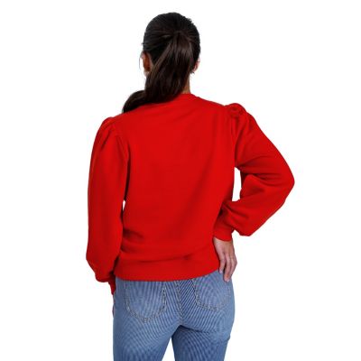 Image showing  Women's Puff-Sleeve Fleece Sweater