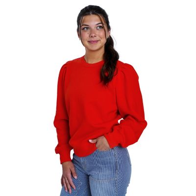 Image showing  Women's Puff-Sleeve Fleece Sweater