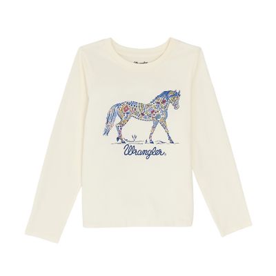 Image showing 0 th Wrangler Girl's Long Sleeve Graphic T-Shirt