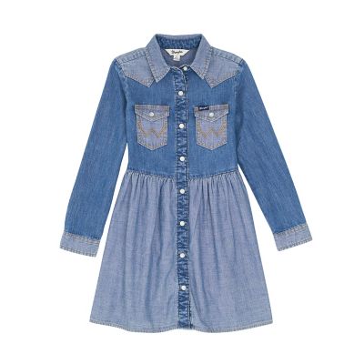 Image showing 0 th Wrangler Girl's Western Snap Dress