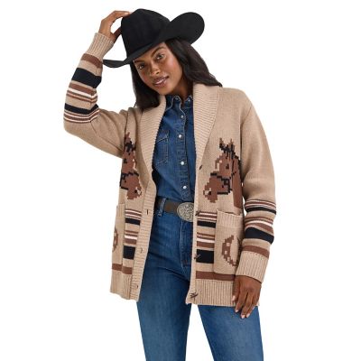 Wrangler Women's Horse Sweater Cardigan