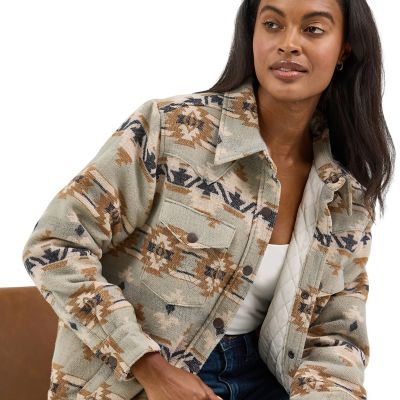 Image showing  Women's Quilt Lined Jacquard Shacket