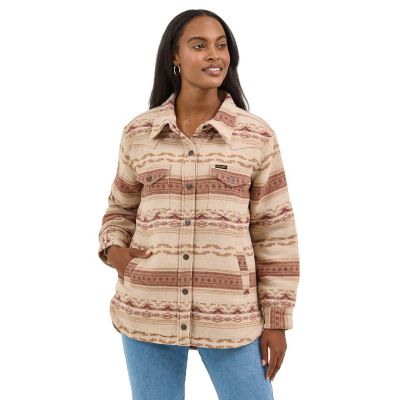 Wrangler Women's Quilt Lined Jacquard Shacket