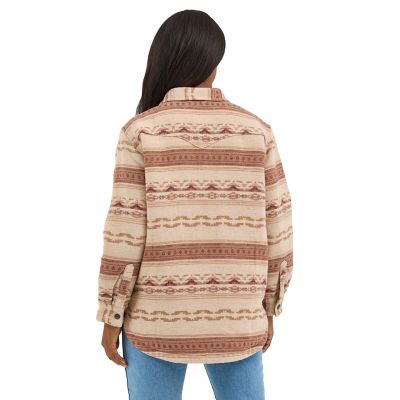 Image showing 1 th Wrangler Women's Quilt Lined Jacquard Shacket