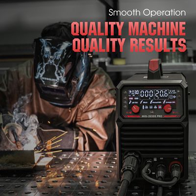 Image showing  200 Amps 110/220 V Dual Voltage, Large Digital Display, MIG/Flux/Lift TIG/ARC 4 in 1 Multi-process Aluminum Welder