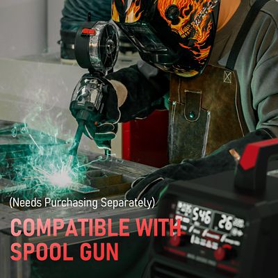 Image showing 5 th YesWelder 200 Amps, 110/220V Dual Voltage, Large Digital Display, MIG/Flux/Lift TIG/ARC 4 in 1 Multi-process Aluminum Welder