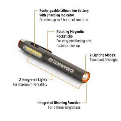 Image showing  Rechargeable Pen Light W/5 Hours Of Runt