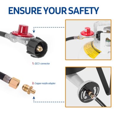 Image showing  5 PSI Propane Hose with Regulator QCC1 Type 4 ft. Propane Tank Hose