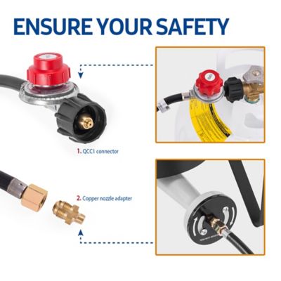 Image showing  10 PSI Propane Hose with Regulator QCC1 Type 4 ft. Propane Tank Hose