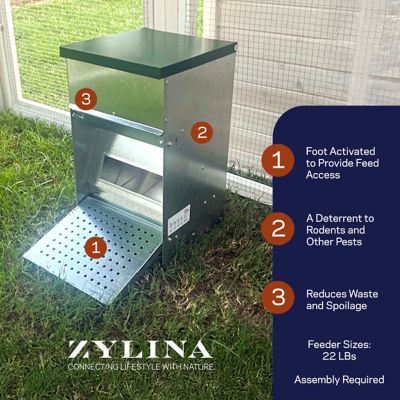 Image showing  Chicken Treadle Feeder, 22 lbs.