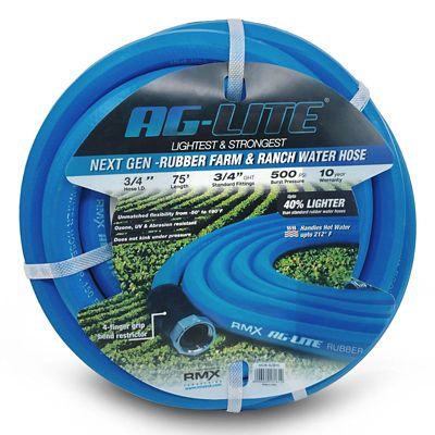 AG-LITE 3/4 in. x 75 ft. Heavy Duty Farm & Ranch Rubber Water Hose