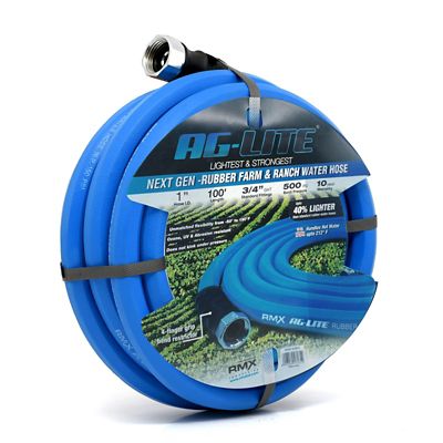 AG-LITE 1 in. x 100 ft. Heavy Duty Farm & Ranch Rubber Water Hose