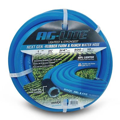 AG-LITE 1 in. x 25 ft. Heavy Duty Farm & Ranch Rubber Water Hose at Tractor Supply Co