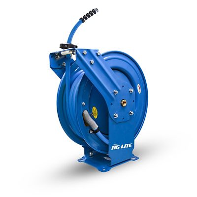 Image showing  5/8 in. x 100 ft. Heavy-Duty Retractable Water Hose Reel, 6 ft. Lead in., Spray Nozzle