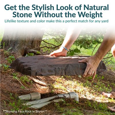 Image showing  Flat Artificial Landscape Rock Cover with Stakes