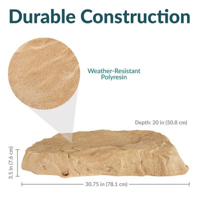 Image showing  Flat Artificial Landscape Rock Cover with Stakes