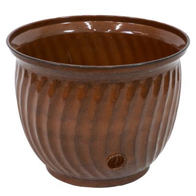 Image showing  Metal Garden Hose Holder Pot with Lid