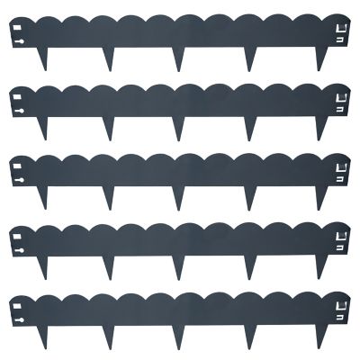 Image showing  Scalloped Metal Landscape Edging - Set of 5 - 41.75 in. Sections, HBM-2395