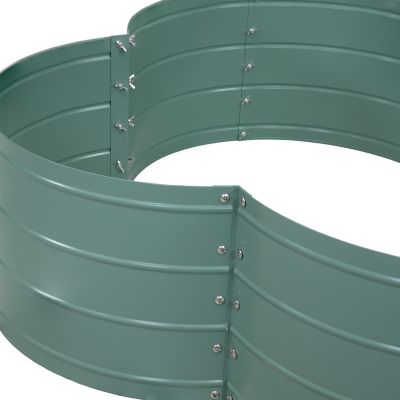 Image showing  4-Leaf Clover-Shaped Galvanized Steel Raised Garden Bed