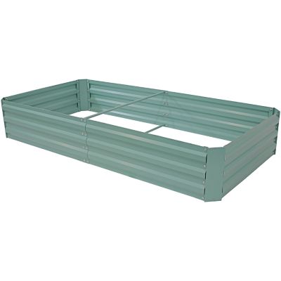 Sunnydaze Decor Galvanized Steel Rectangle Raised Garden Bed
