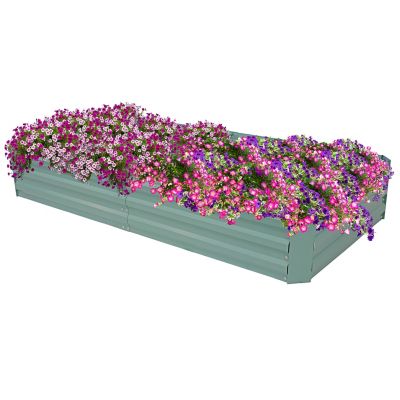 Image showing  Galvanized Steel Rectangle Raised Garden Bed