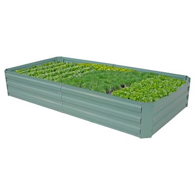 Image showing  Galvanized Steel Rectangle Raised Garden Bed