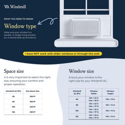 Image showing 8 th Windmill Air Smart AC with Whispertech, WM10W2WI