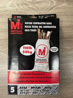 Mutual Industries Woven Contractor Bags, 5 pk.