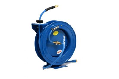 Image showing  Rubber Air Hose Reel Heavy Duty Single Arm Assembly 3/8 in. x 50 ft.