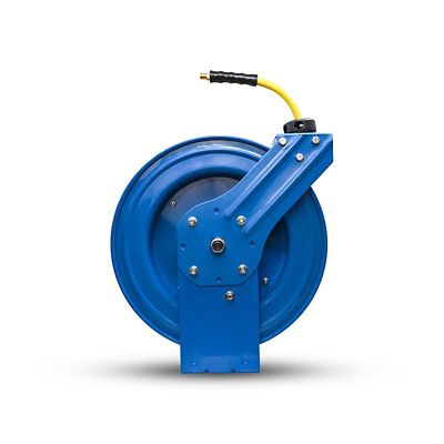 OilShield Rubber Air Hose Reel Heavy Duty Single Arm Assembly 1/2 in. x 75 ft.