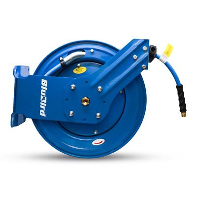 BluBird Rubber Air Hose Reel Assembly SA 1/2 in. x 75 ft.