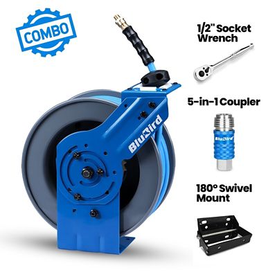 Image showing  Heavy-Duty Air Hose Reel All-In-One 3/8 in. x 50 ft.