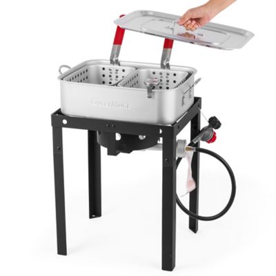 Image showing  18 qt. Fish and Wing Fryer Kit with 2 Inner Baskets and 1 Lid