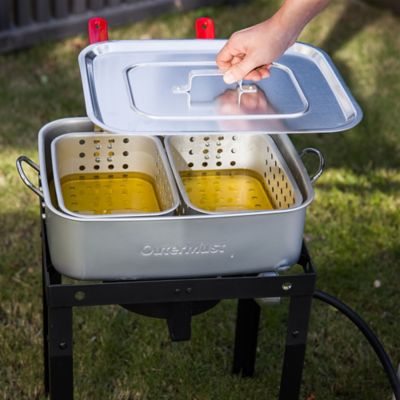 Image showing  18 qt. Fish and Wing Fryer Kit with 2 Inner Baskets and 1 Lid