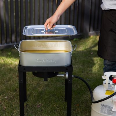 Image showing 6 th OuterMust 18 qt. Fish and Wing Fryer Kit with 2 Inner Baskets and 1 Lid